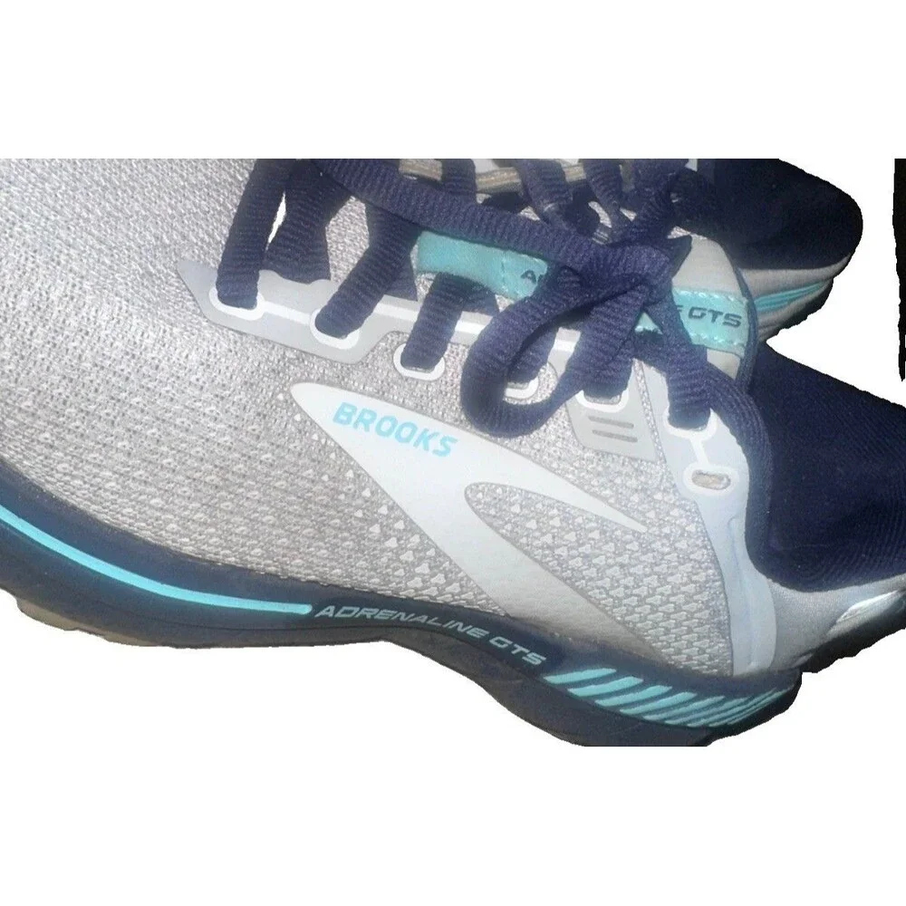 Brooks Adrenaline GTS 22 Women’s Running Shoes Gray Blue Size 6.5 B Medium